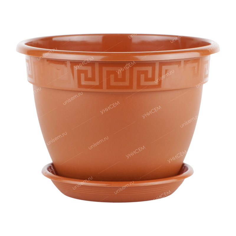 Горшок Антик 16,6л D36 терракот с поддоном (уп.5)