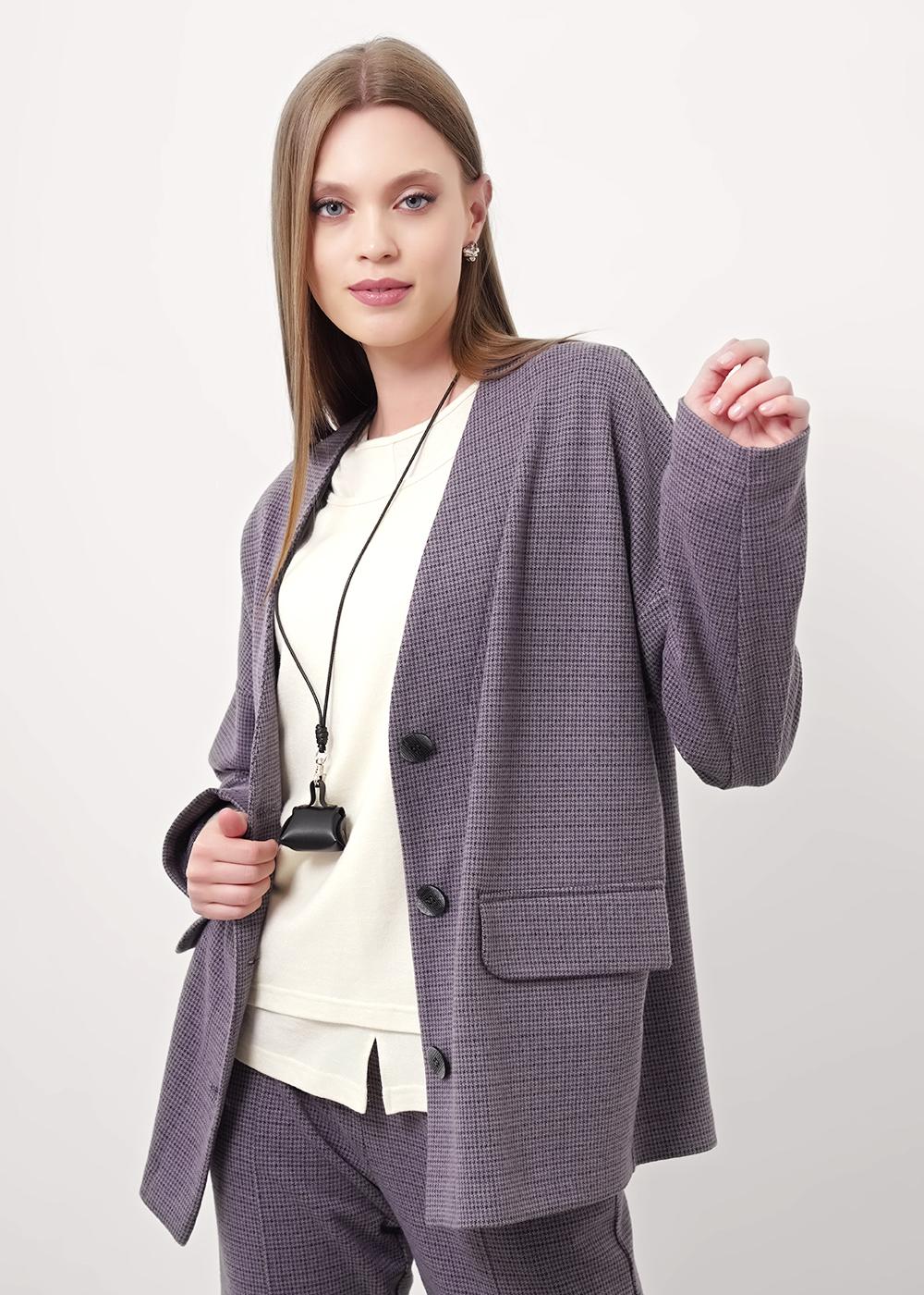 Ст.цена 2270р CLE 157007/186ввэ Жакет женский 157007/186ввэ серый/чёрный