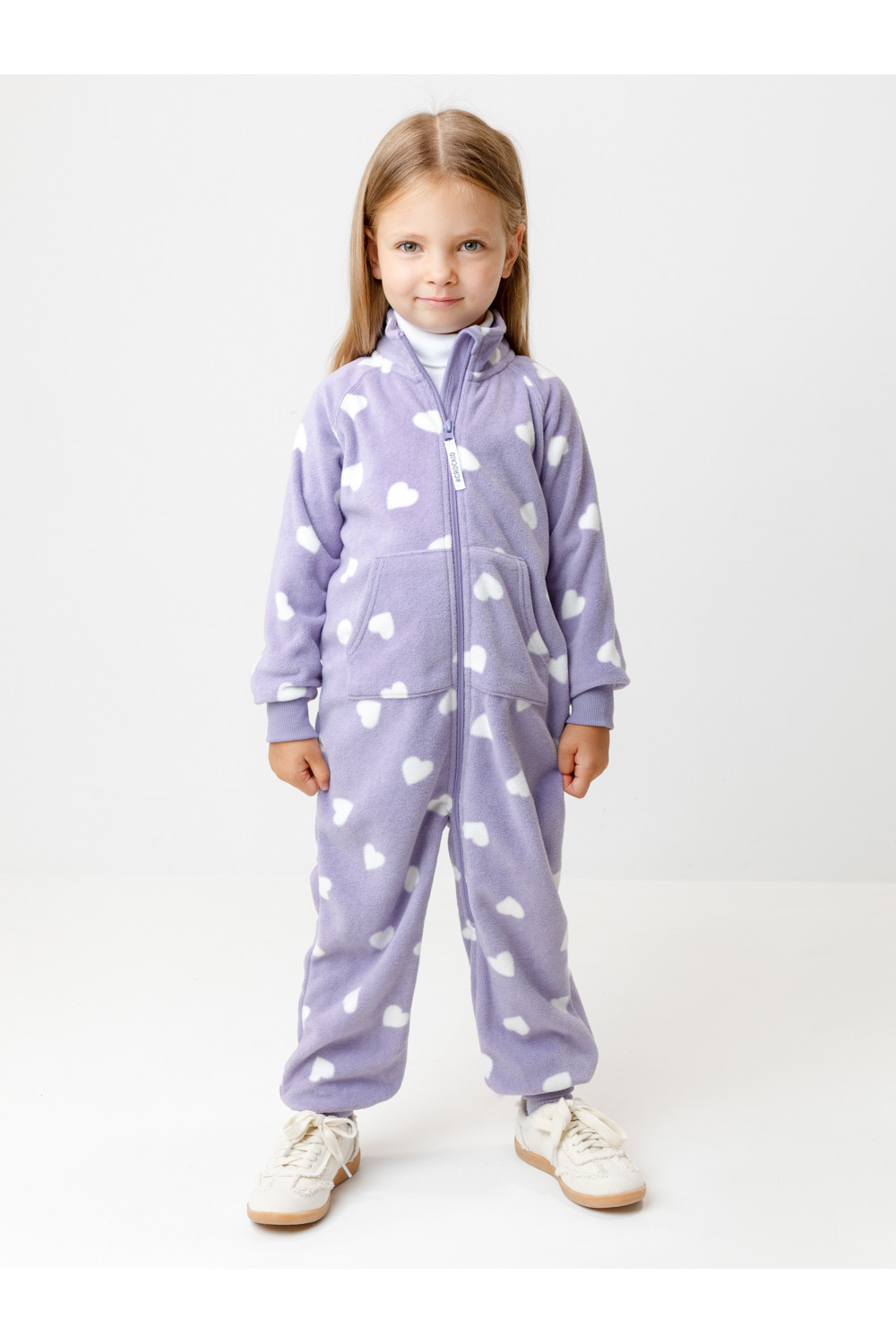 Crockid Комбинезон ФЛ 60005/н/5 ГР сиреневый, красивые сердца Crockid