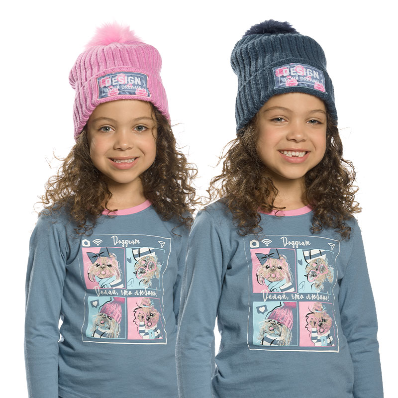 ст. цена328,1руб.! GKQW3135 шапка для девочек (1 шт в кор.)