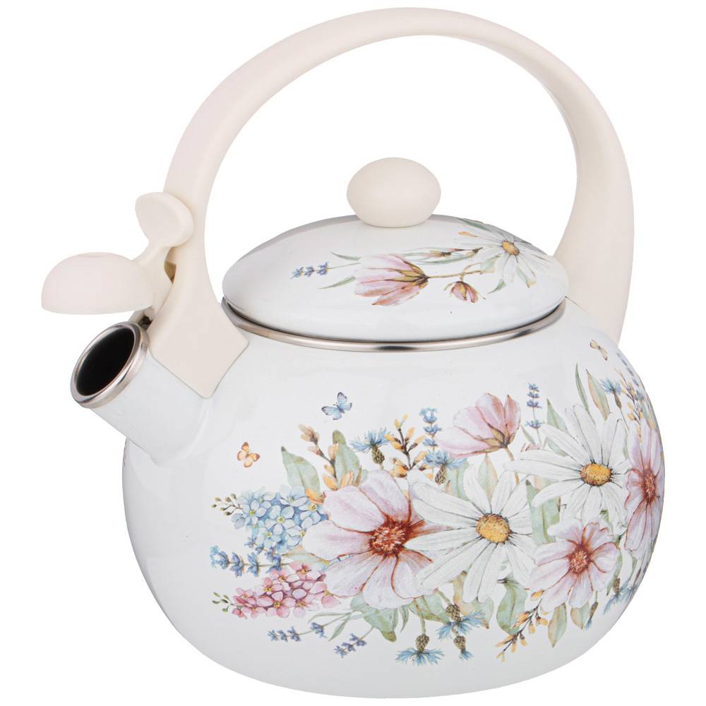 ЧАЙНИК AGNESS ЭМАЛИРОВАННЫЙ СО СВИСТКОМ, СЕРИЯ