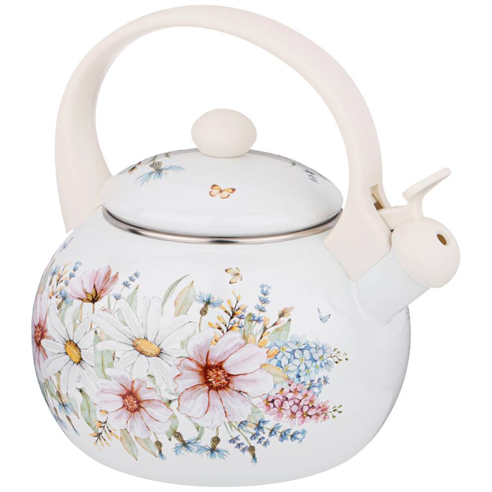 ЧАЙНИК AGNESS ЭМАЛИРОВАННЫЙ СО СВИСТКОМ, СЕРИЯ