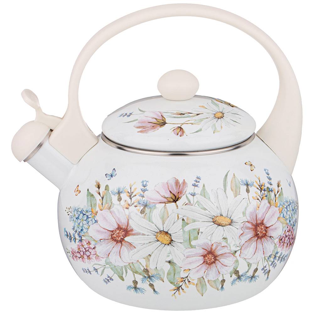 ЧАЙНИК AGNESS ЭМАЛИРОВАННЫЙ СО СВИСТКОМ, СЕРИЯ