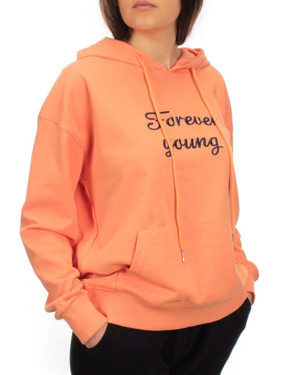 A-02 ORANGE Худи женское (85% хлопок, 15% полиэстер)