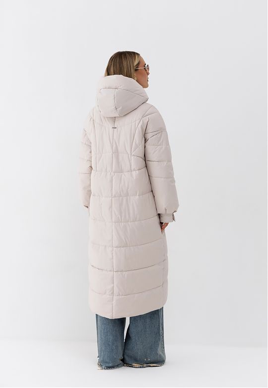 10400 р.  <s>28080 р.  Пуховик женский светло-бежевый