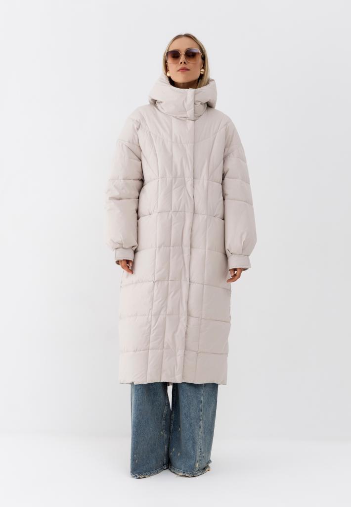 10400 р.  <s>28080 р.  Пуховик женский светло-бежевый