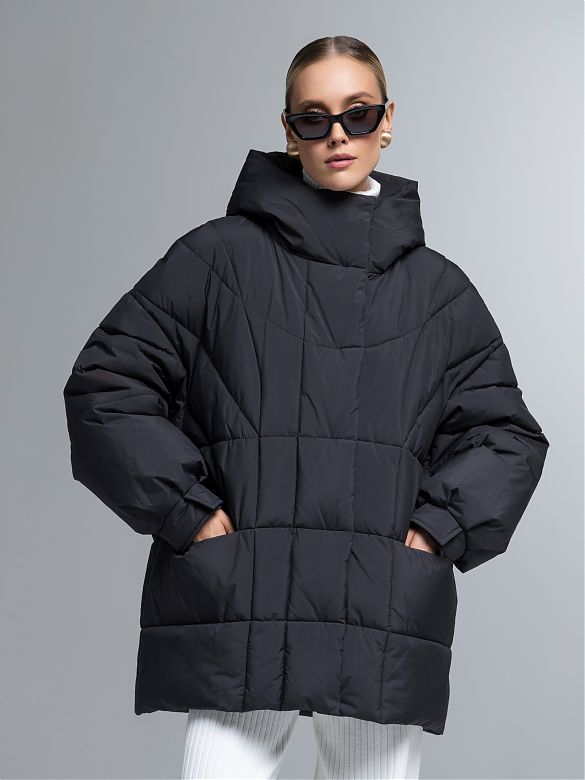 10140 р.  <s>27378 р.  Пуховик женский черный
