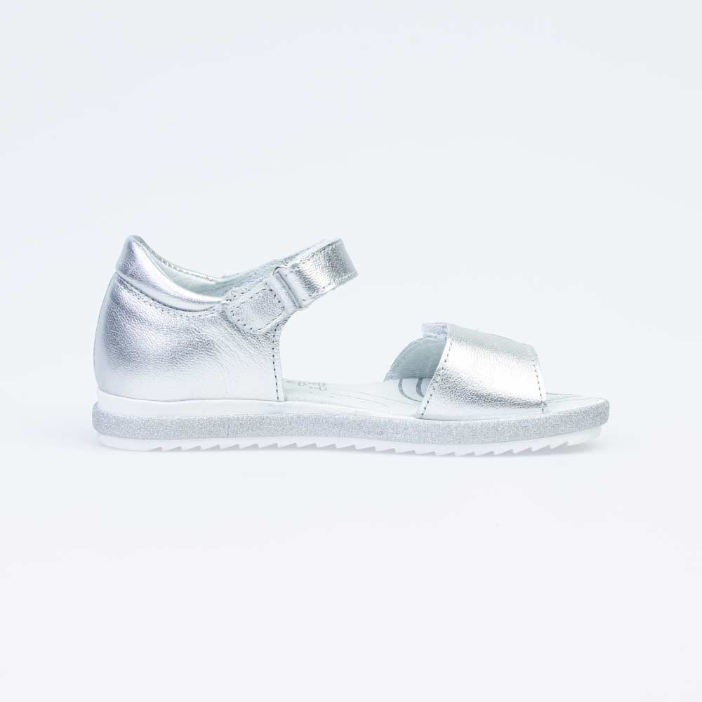 серебрист. туфли летние дошкольно-школьные Нат. кожа