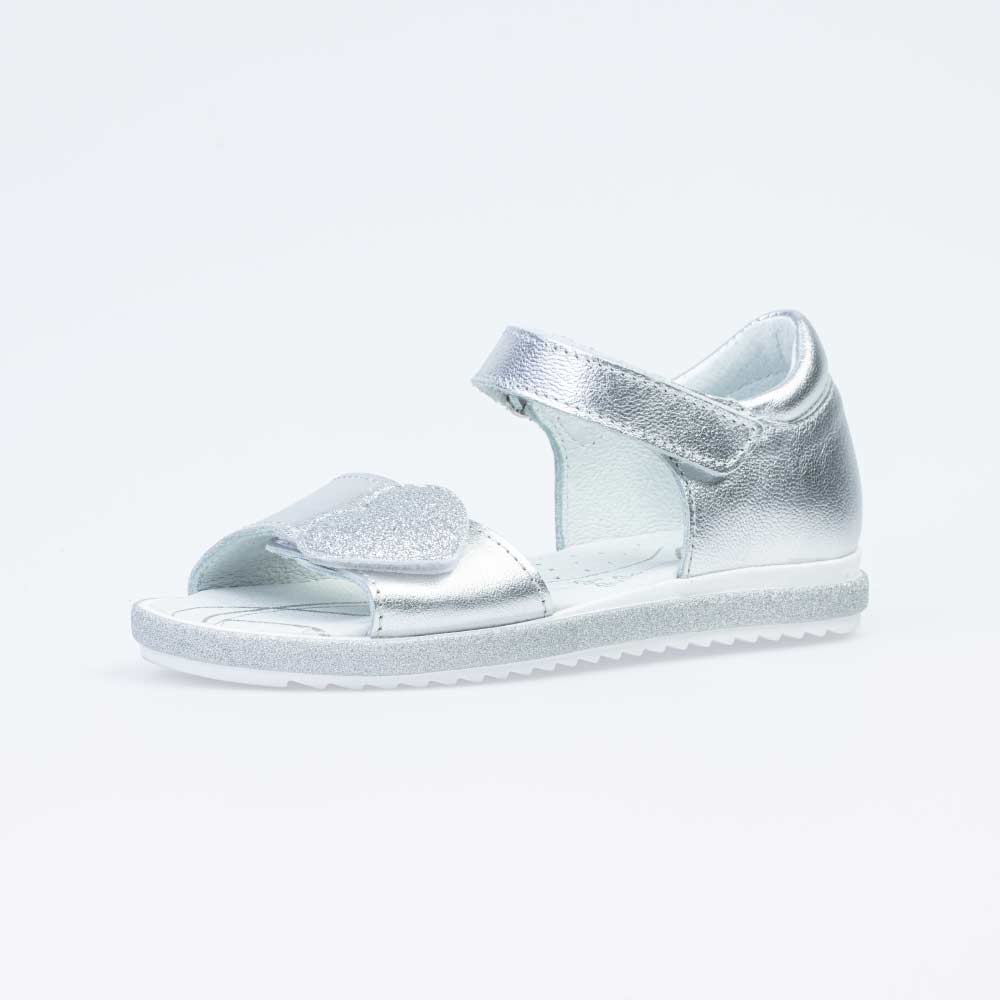 серебрист. туфли летние дошкольно-школьные Нат. кожа