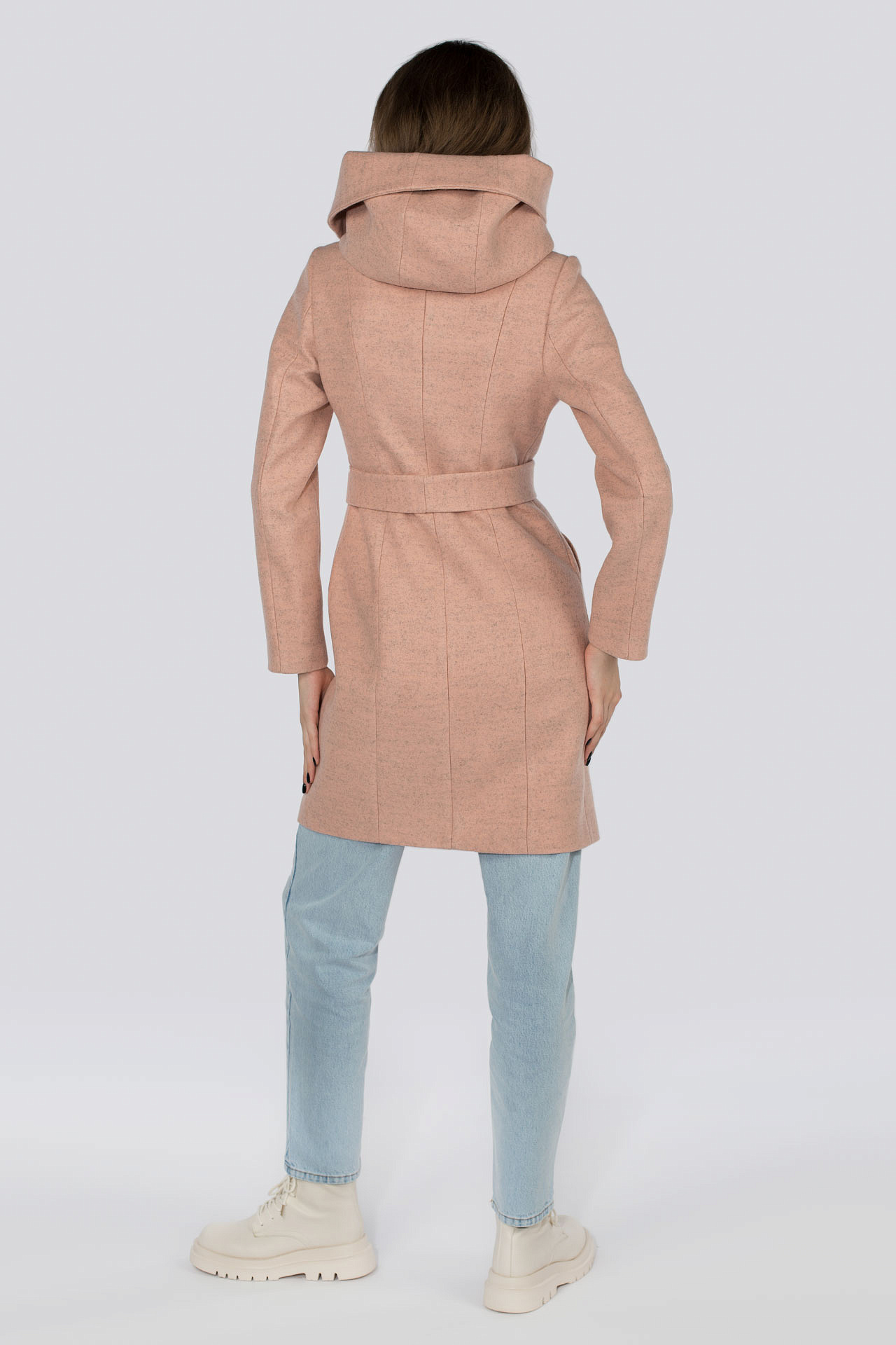 01-11115 Пальто женское демисезонное (пояс)