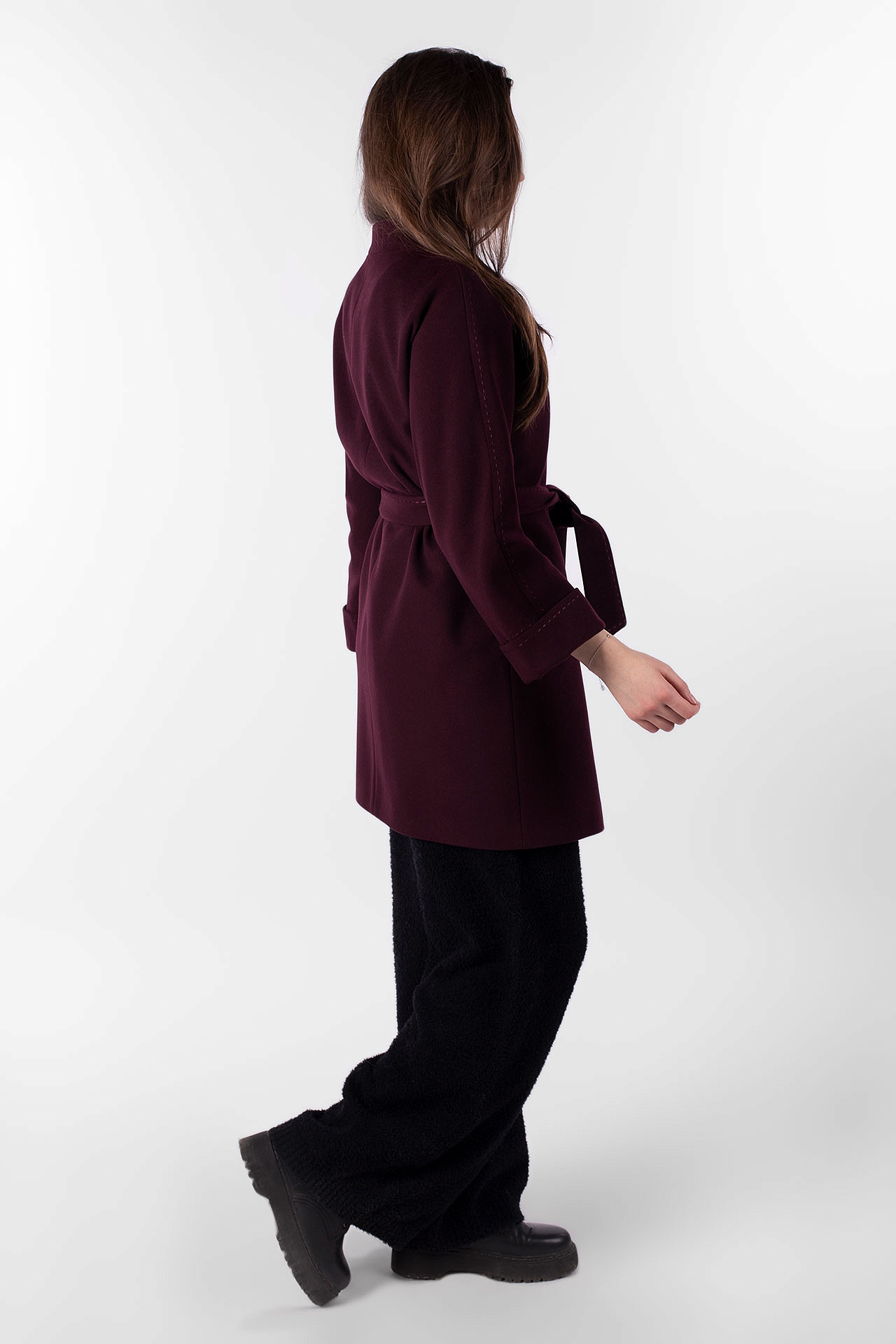 01-08441 Пальто женское демисезонное(пояс)