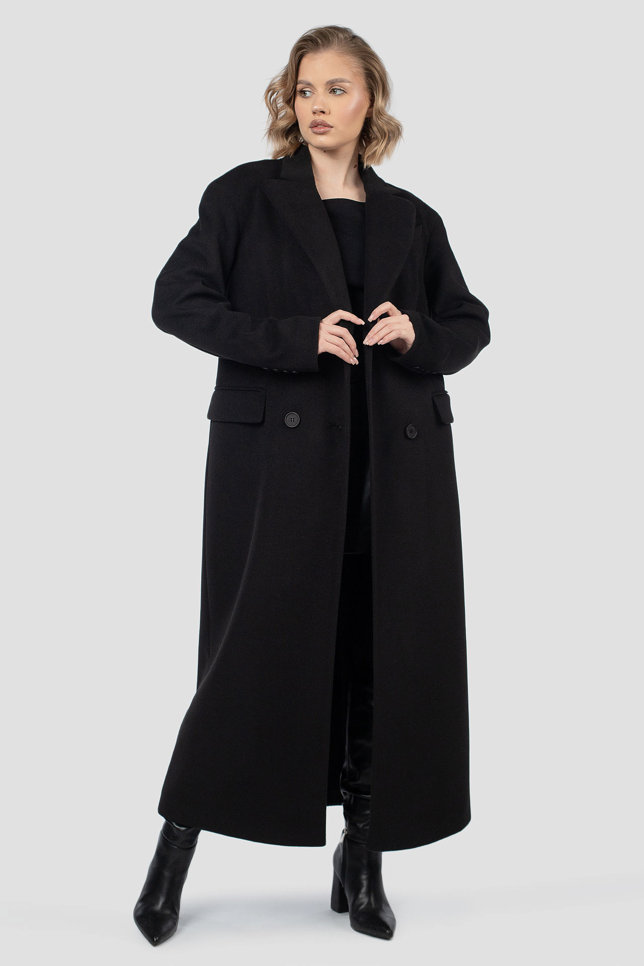 01-12173 Пальто женское демисезонное (пояс)