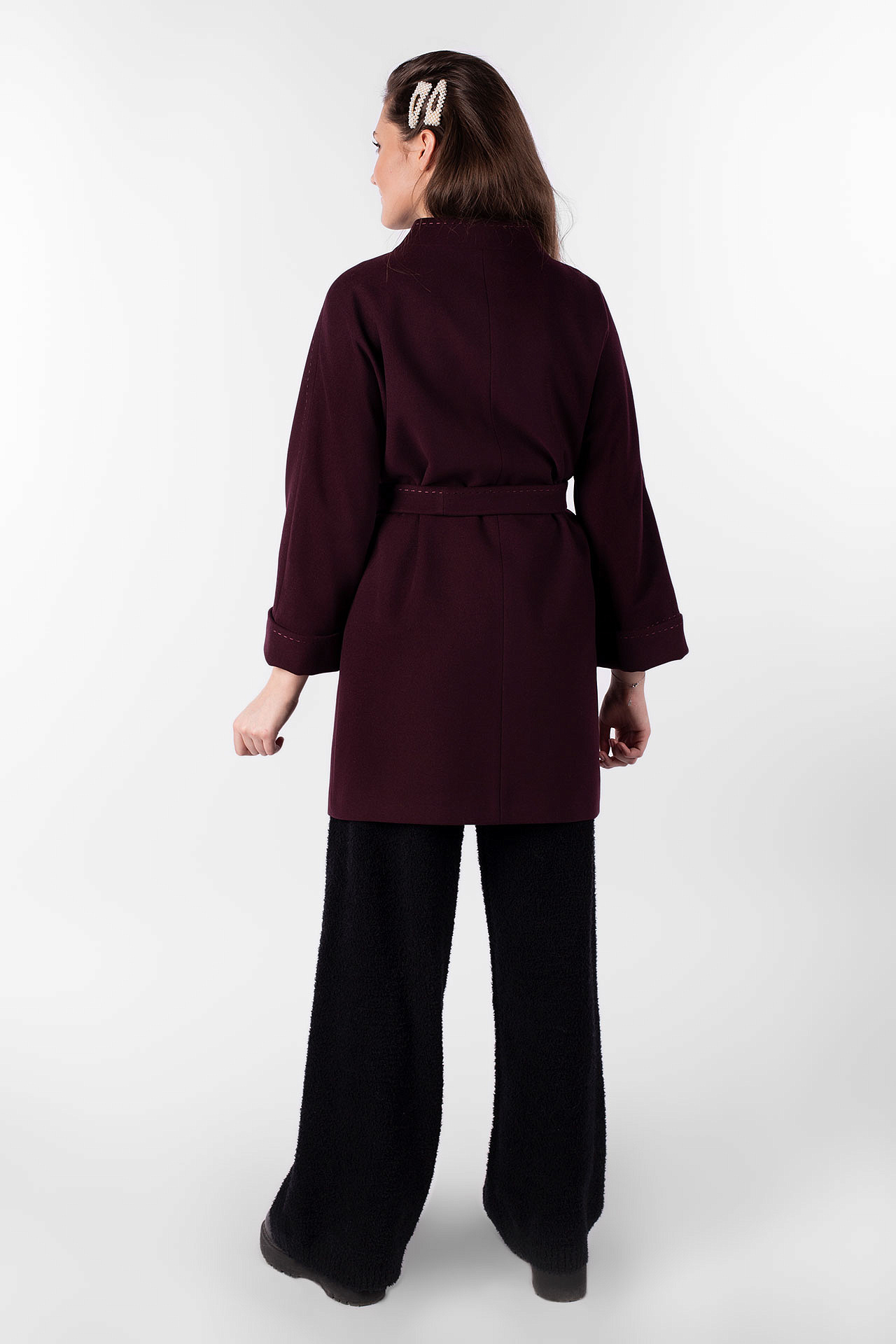 01-08441 Пальто женское демисезонное(пояс)