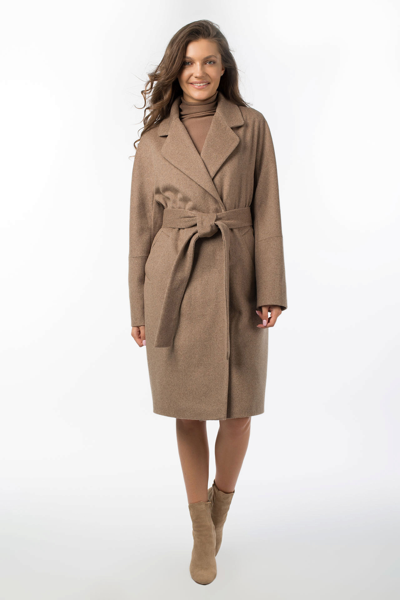 01-10672 Пальто женское демисезонное (пояс)