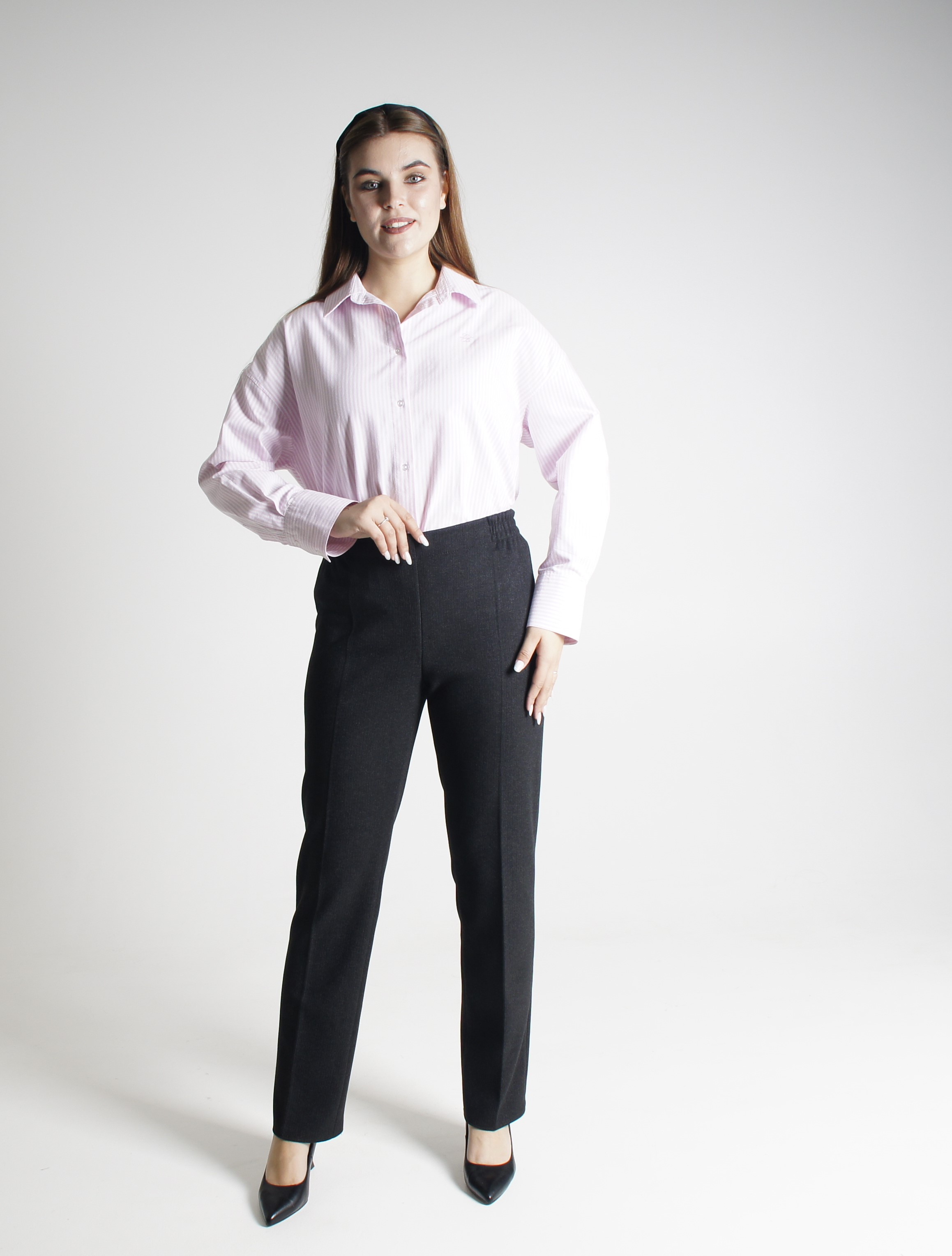 Женские брюки зима Классика резинка костюмная с начесом