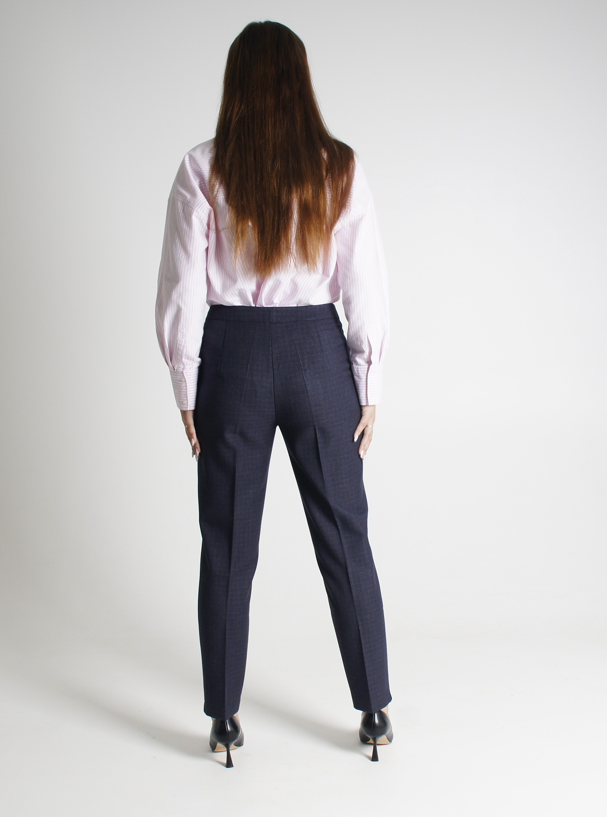 Женские брюки весна-осень Зауженные клетка костюмная