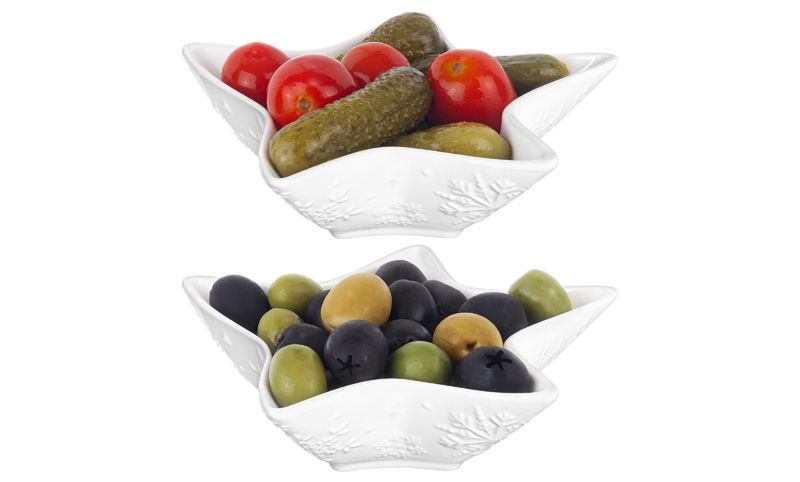 БЫЛО 442 руб! Блюдо сервировочное 2 пр. 130 мл 14*14*3,5 см