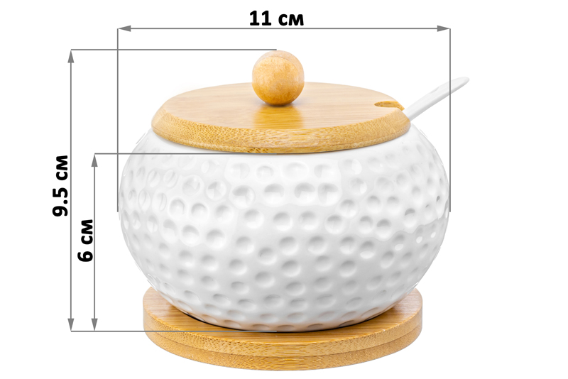 БЫЛО 583 руб! Сахарница 310 мл 11*11*9,5 см