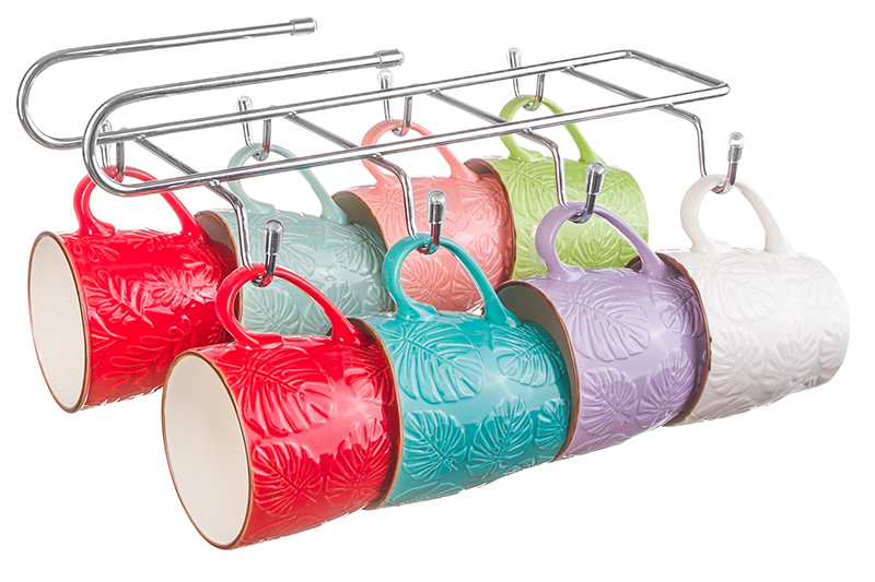 БЫЛО 333 руб! Держатель для 8-ми кружек подвесной 29,5*17*7 см