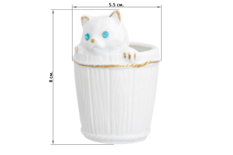 БЫЛО 322 руб! Вазочка п/зубоч. 5,5*5,3*8 см 65 мл