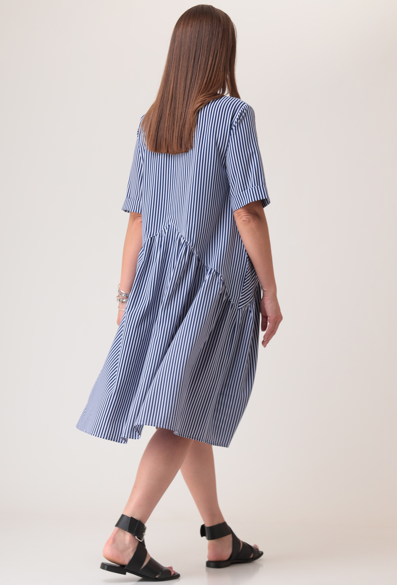 ст. цена2299руб.! Платье Anastasia Mak 1032 полоска синий