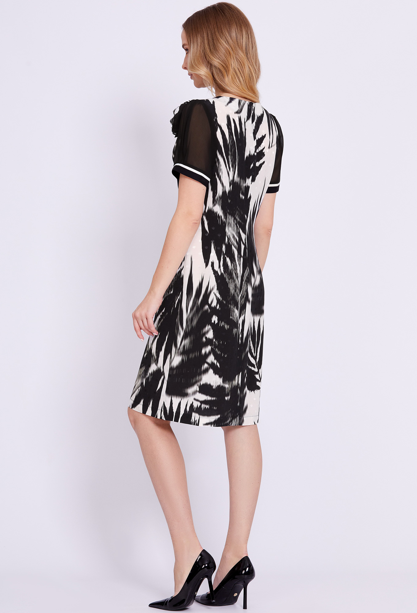 ст. цена2499руб.! Платье Bazalini 4725 черно-белый