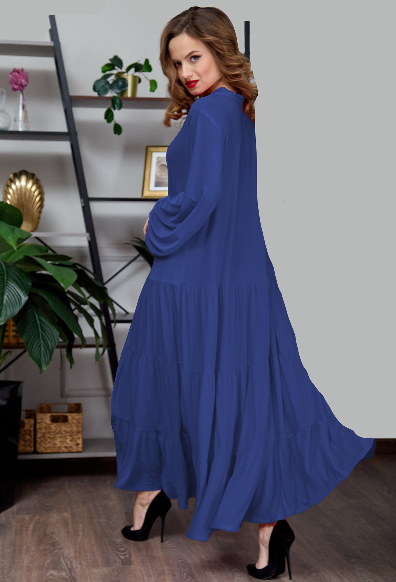 ст. цена2499руб.! Платье Anastasia 777 василек