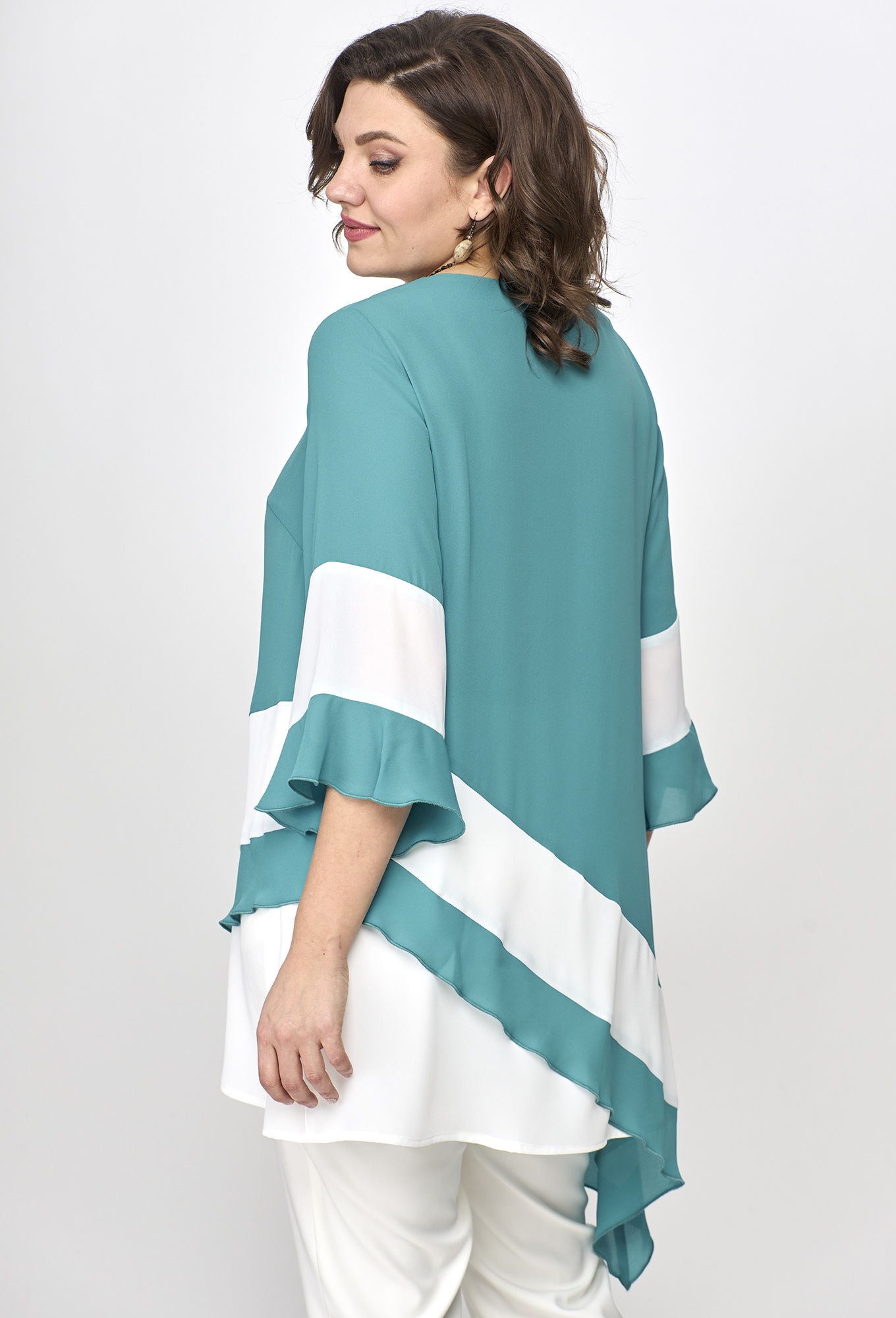 ст. цена1599руб.! Блуза Anastasia Mak 1071 бирюза