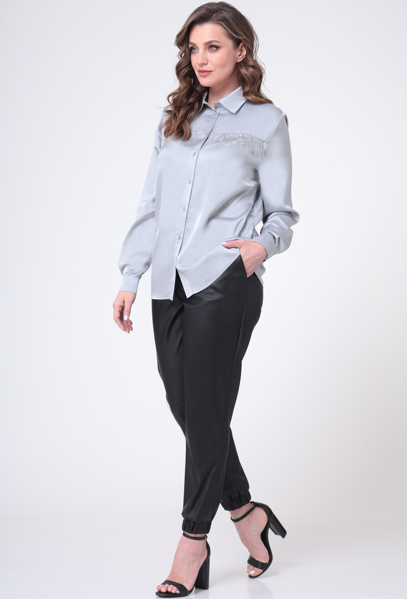 ст. цена1499руб.! Блуза Anastasia Mak 996 серебро