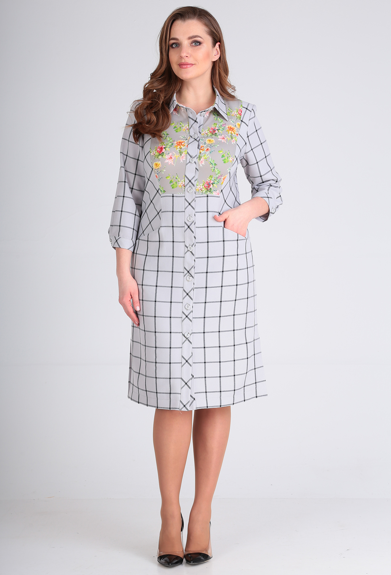 ст. цена1999руб.! Платье Anastasia Mak 687 серый