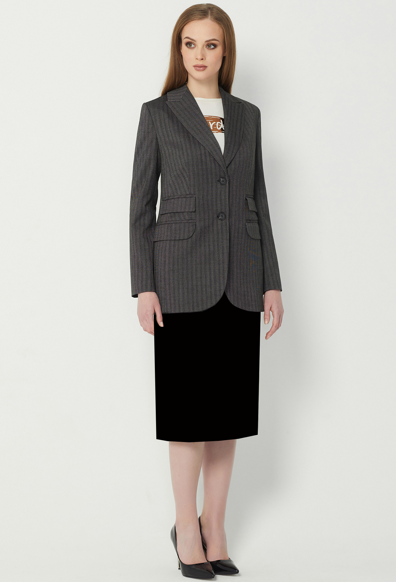 ст. цена2199руб.! Жакет Solei 4247 т.серый