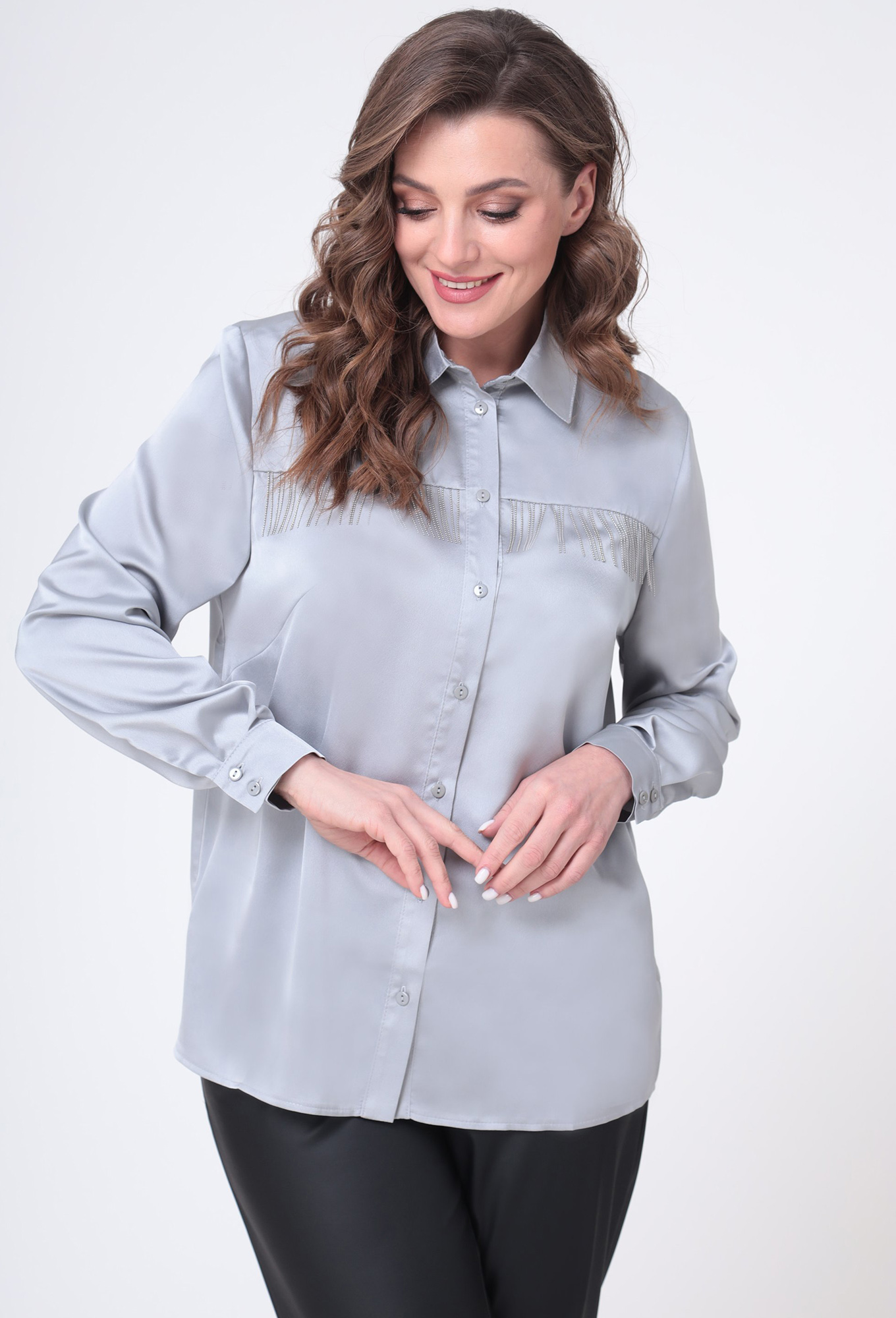 ст. цена1499руб.! Блуза Anastasia Mak 996 серебро