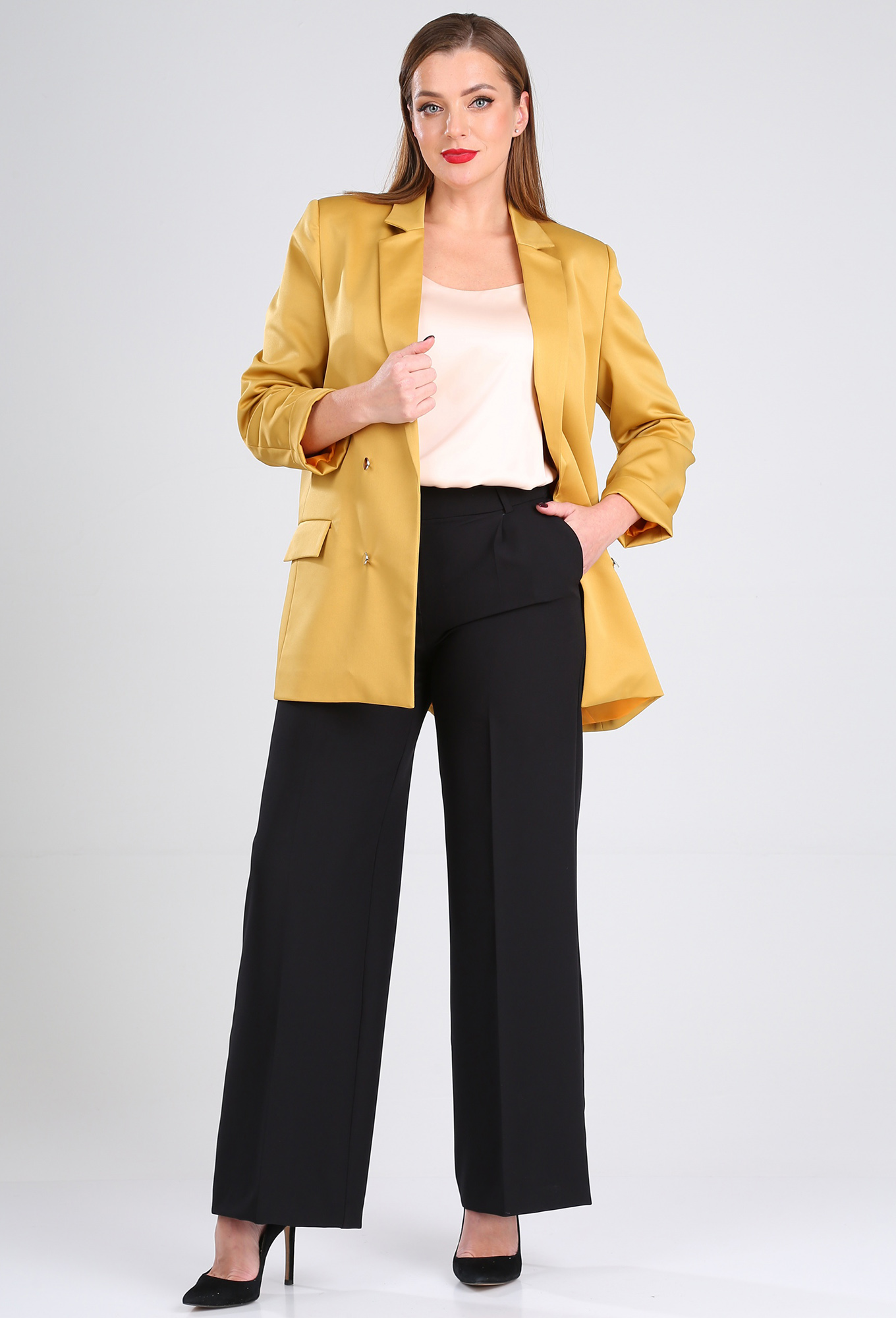 ст. цена2499руб.! Жакет Lady Line 502 горчица