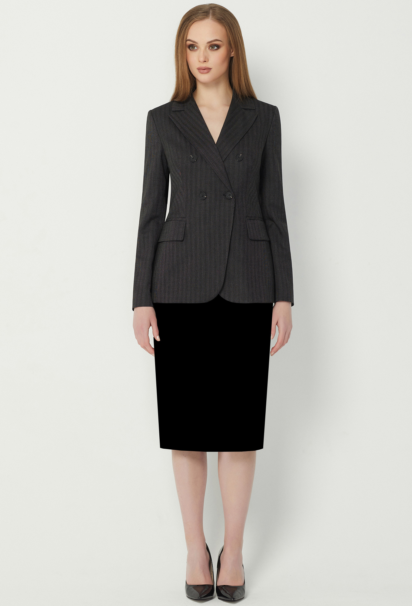 ст. цена2199руб.! Жакет Bazalini 3864 т.серый