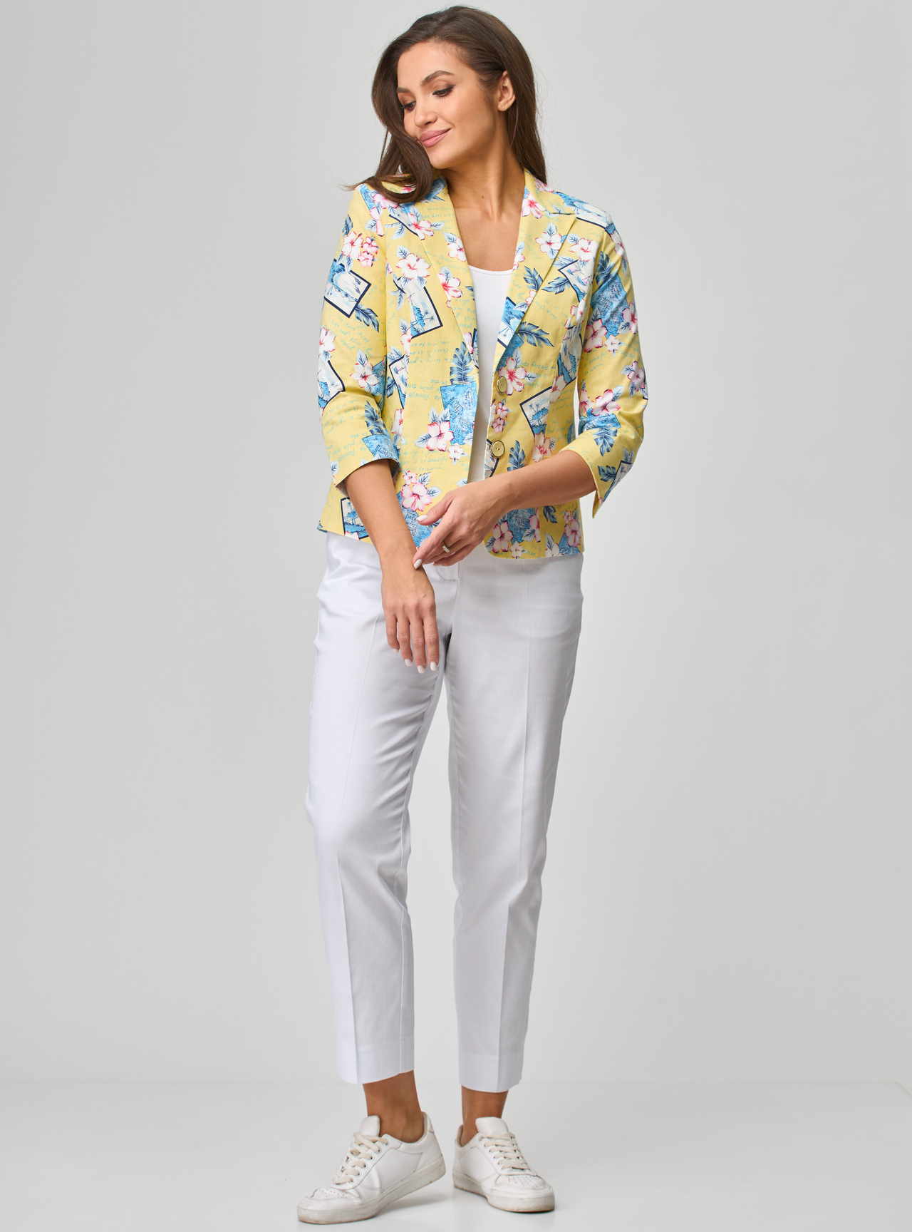 ст. цена1799руб.! Жакет БЕЛЭЛЬСТИЛЬ 203 желтый цветы