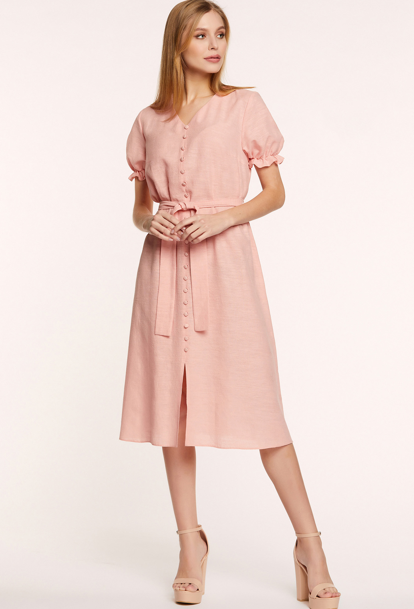 ст. цена2499руб.! Платье Solei 3685 пудра