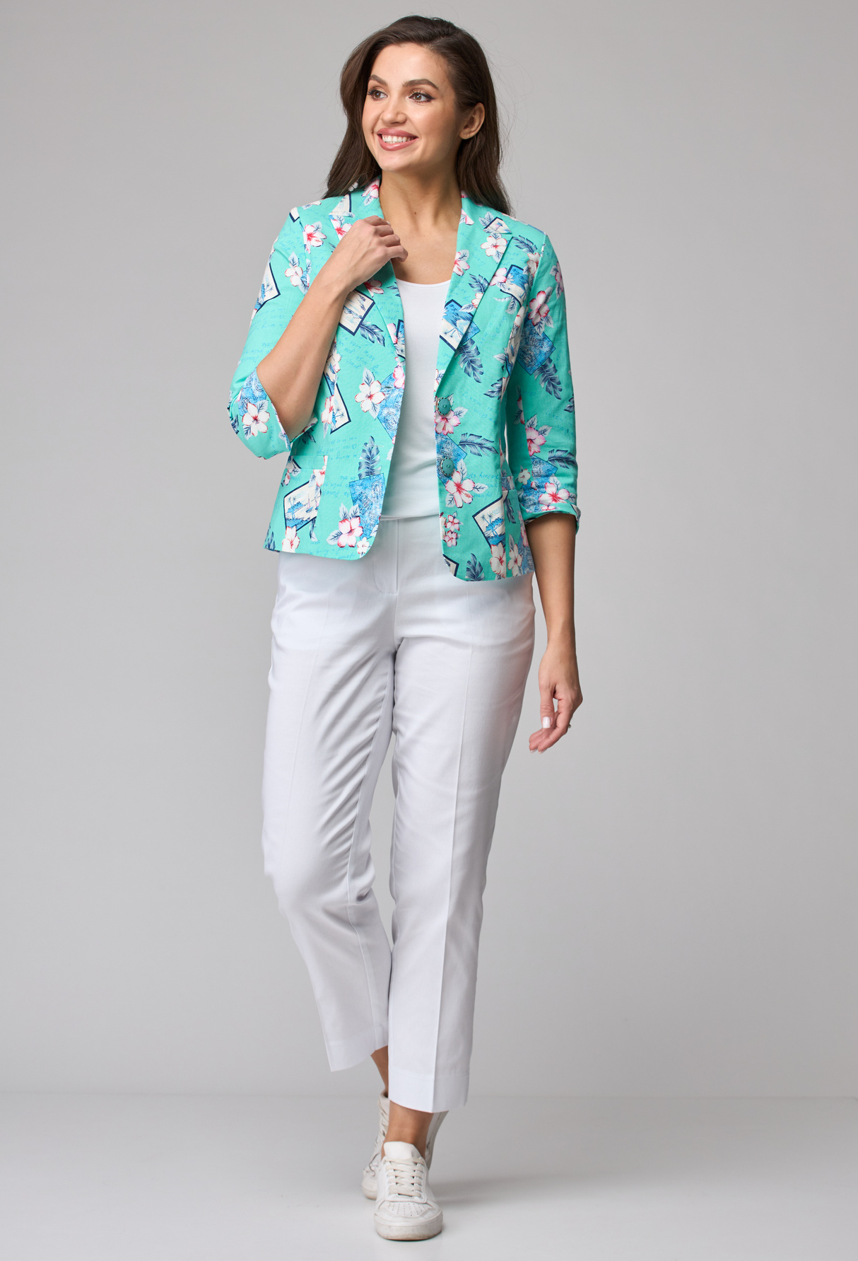 ст. цена1799руб.! Жакет БЕЛЭЛЬСТИЛЬ 203 мята цветы