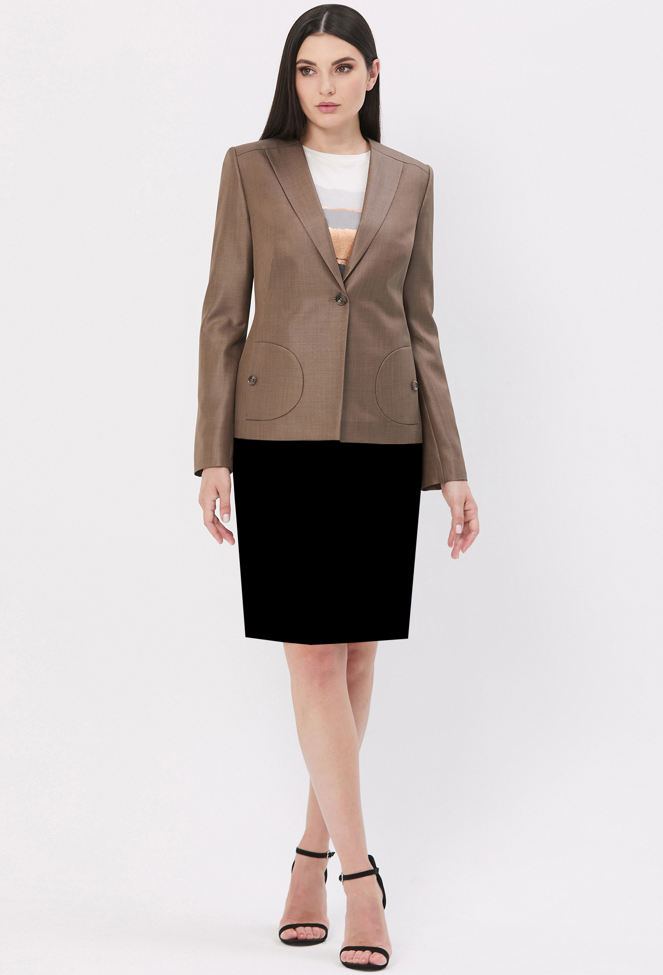 ст. цена2199руб.! Жакет Bazalini 4540 коричневый