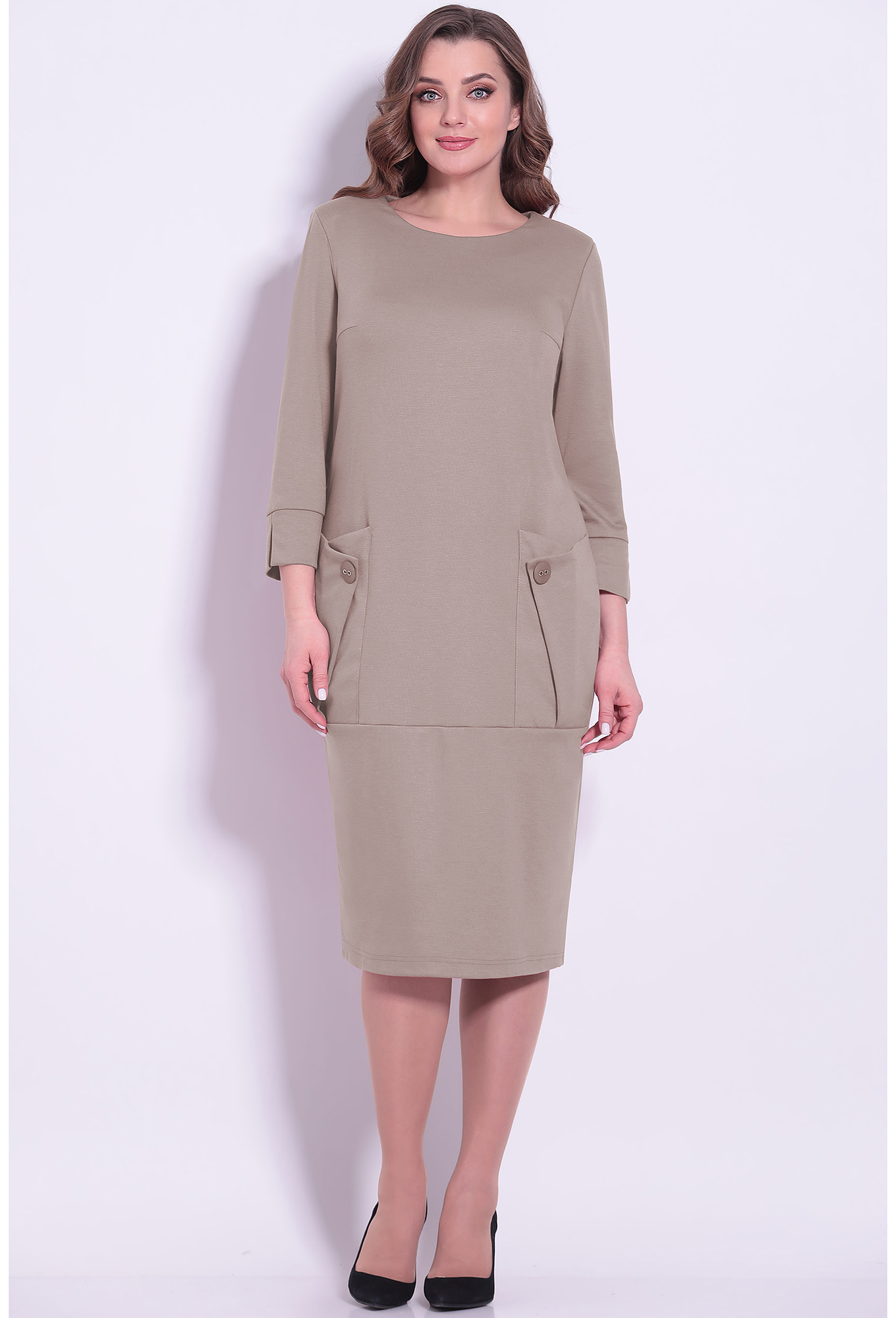 ст. цена1999руб.! Платье Lenata 11165 бежевый