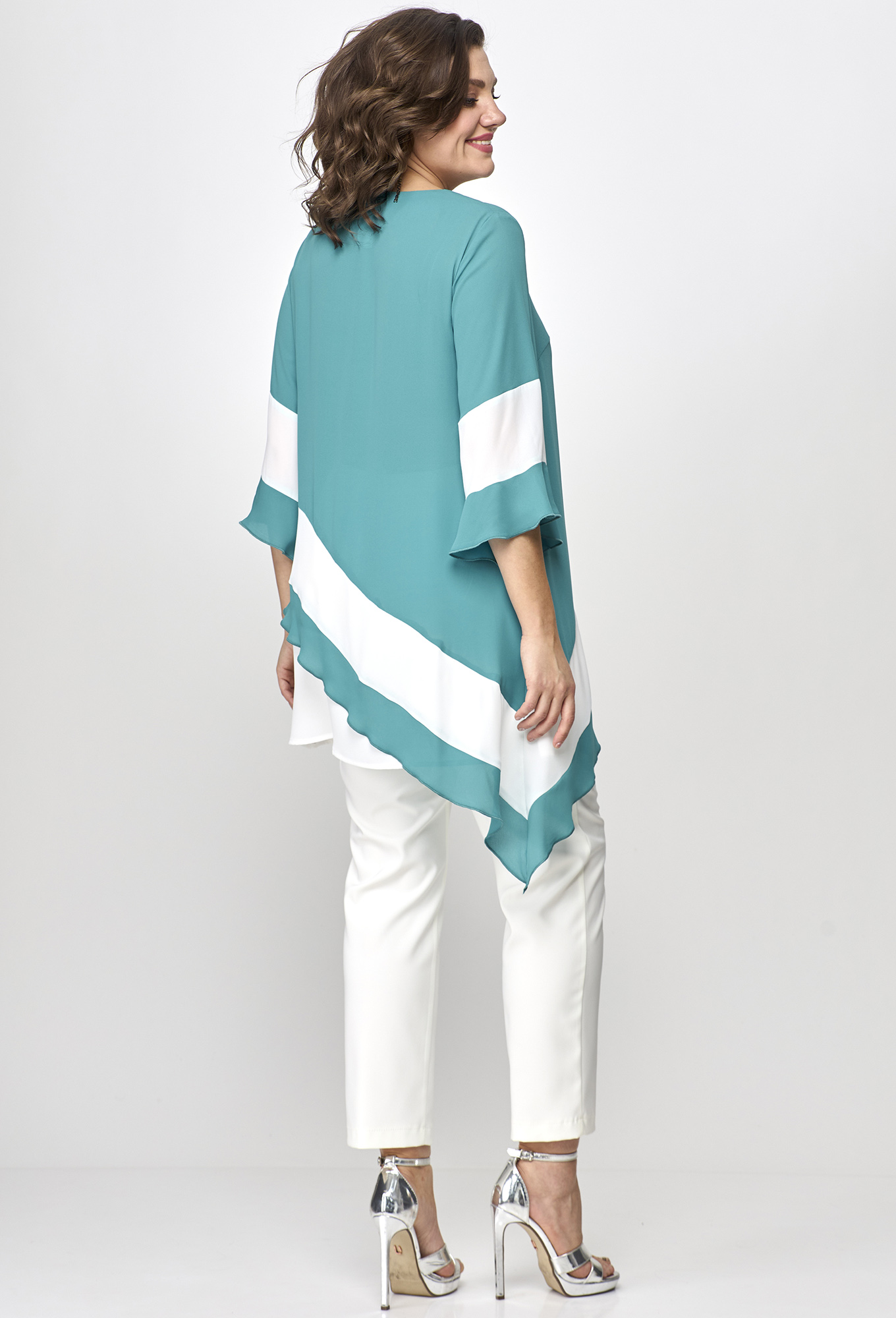 ст. цена1599руб.! Блуза Anastasia Mak 1071 бирюза