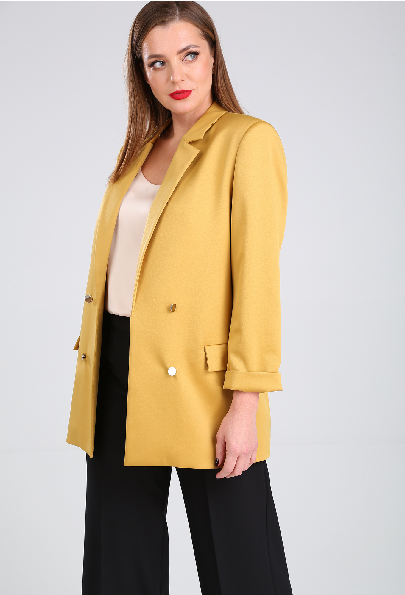 ст. цена2499руб.! Жакет Lady Line 502 горчица