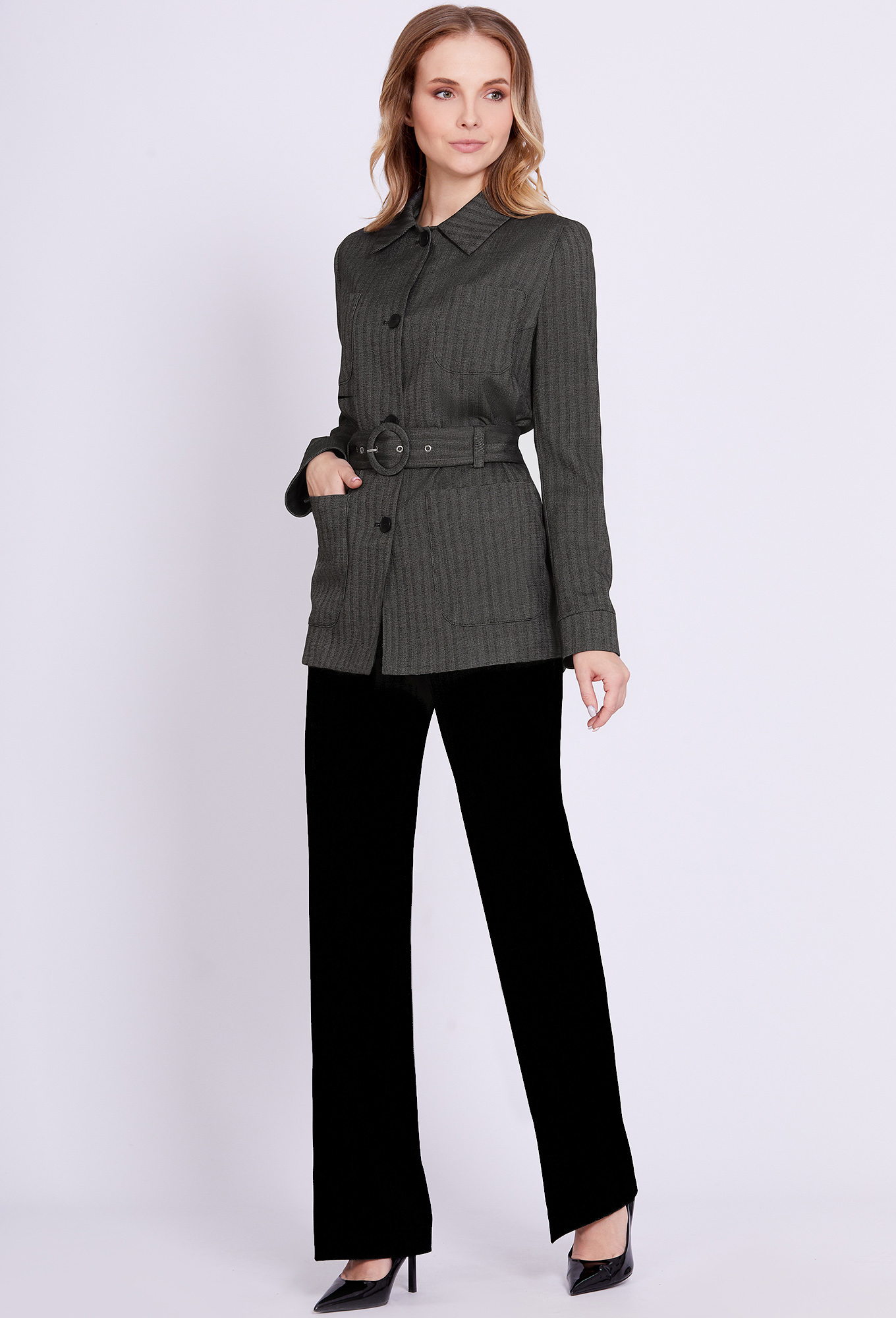 ст. цена2199руб.! Жакет Solei 3810 т.серый