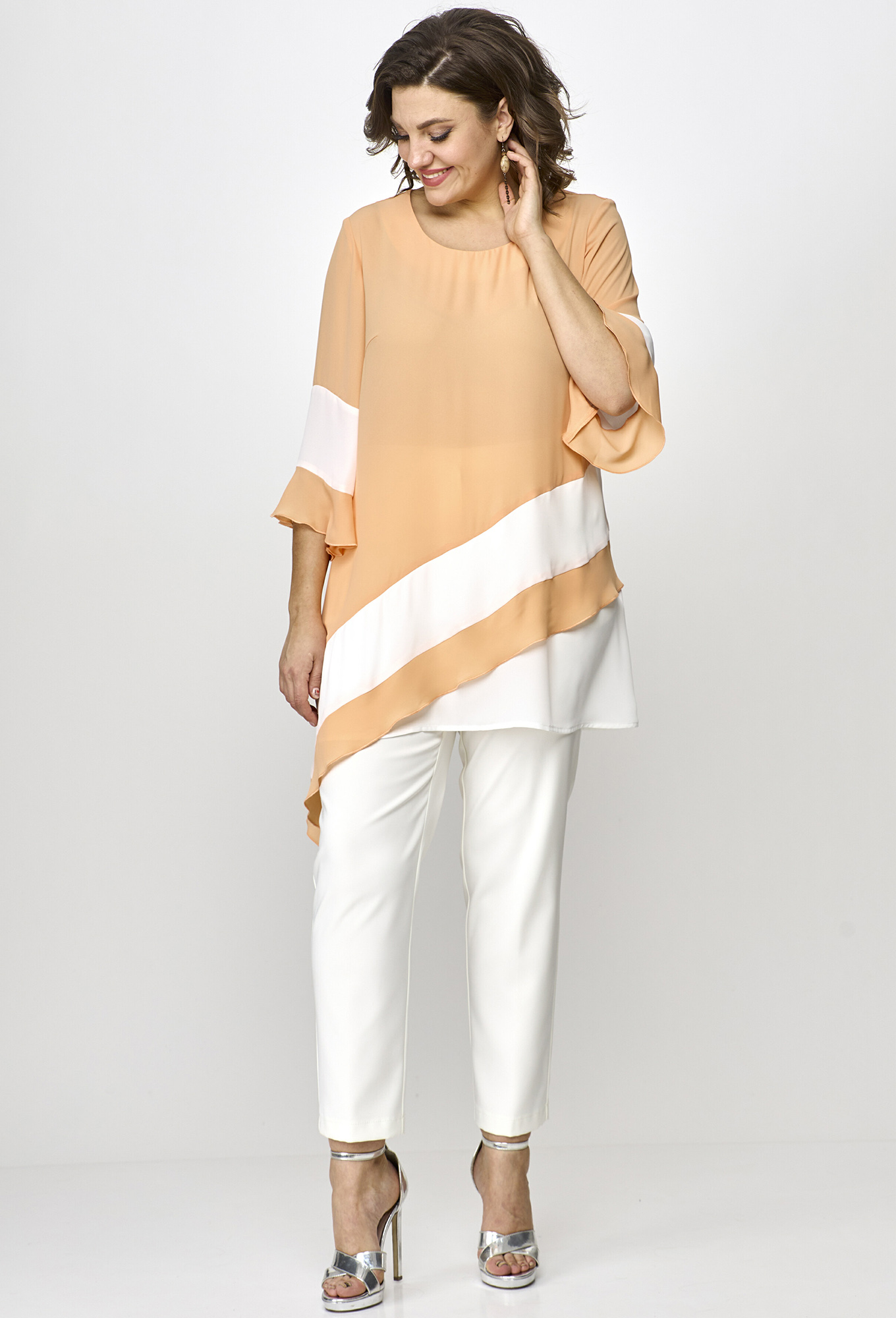 ст. цена1599руб.! Блуза Anastasia Mak 1071 персик