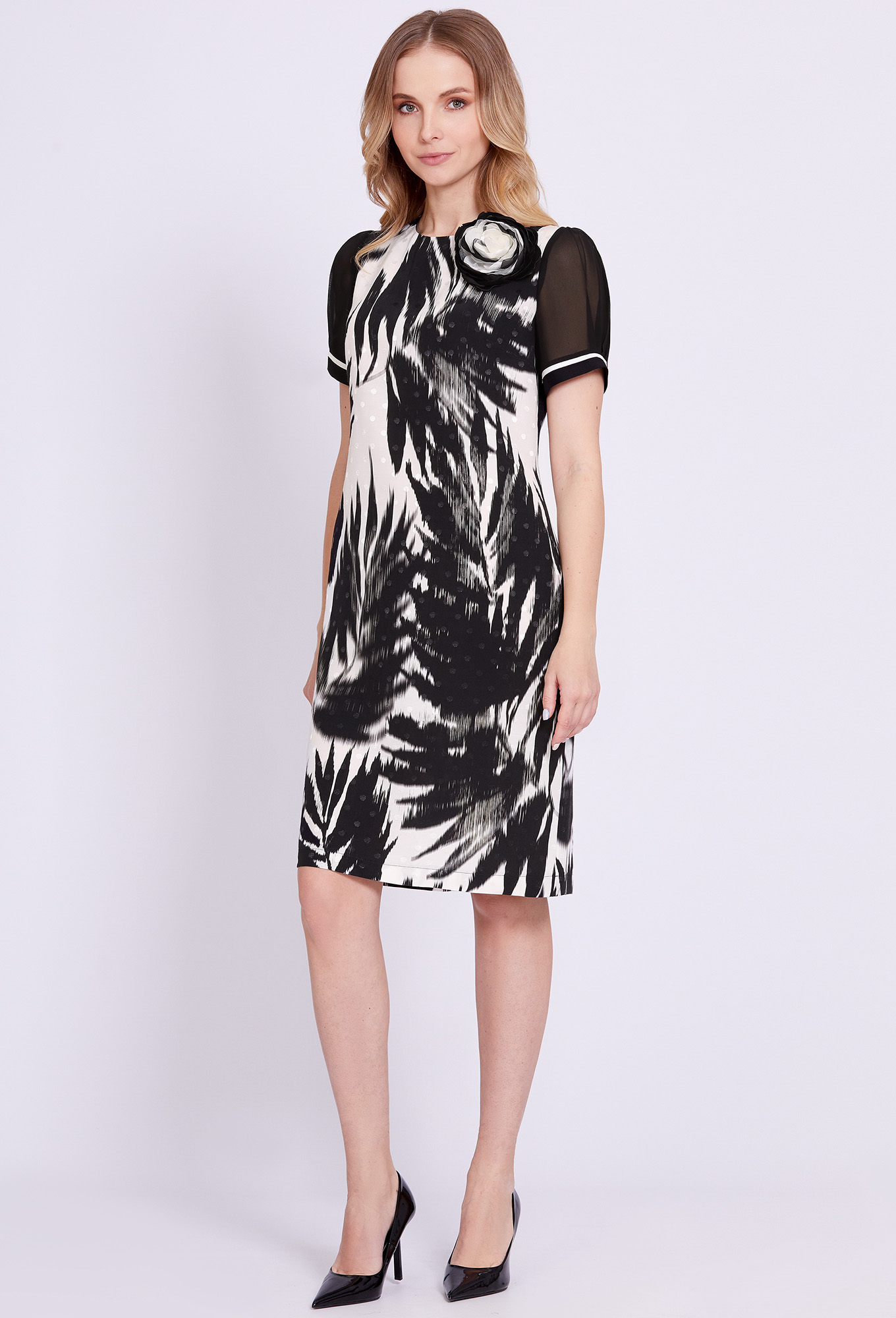 ст. цена2499руб.! Платье Bazalini 4725 черно-белый