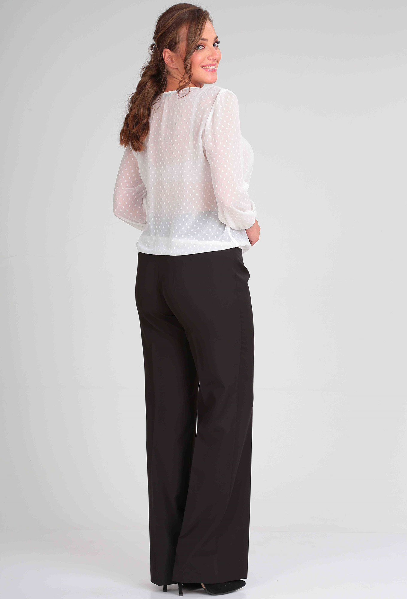 ст. цена1499руб.! Блуза Lady Line 528 молочный