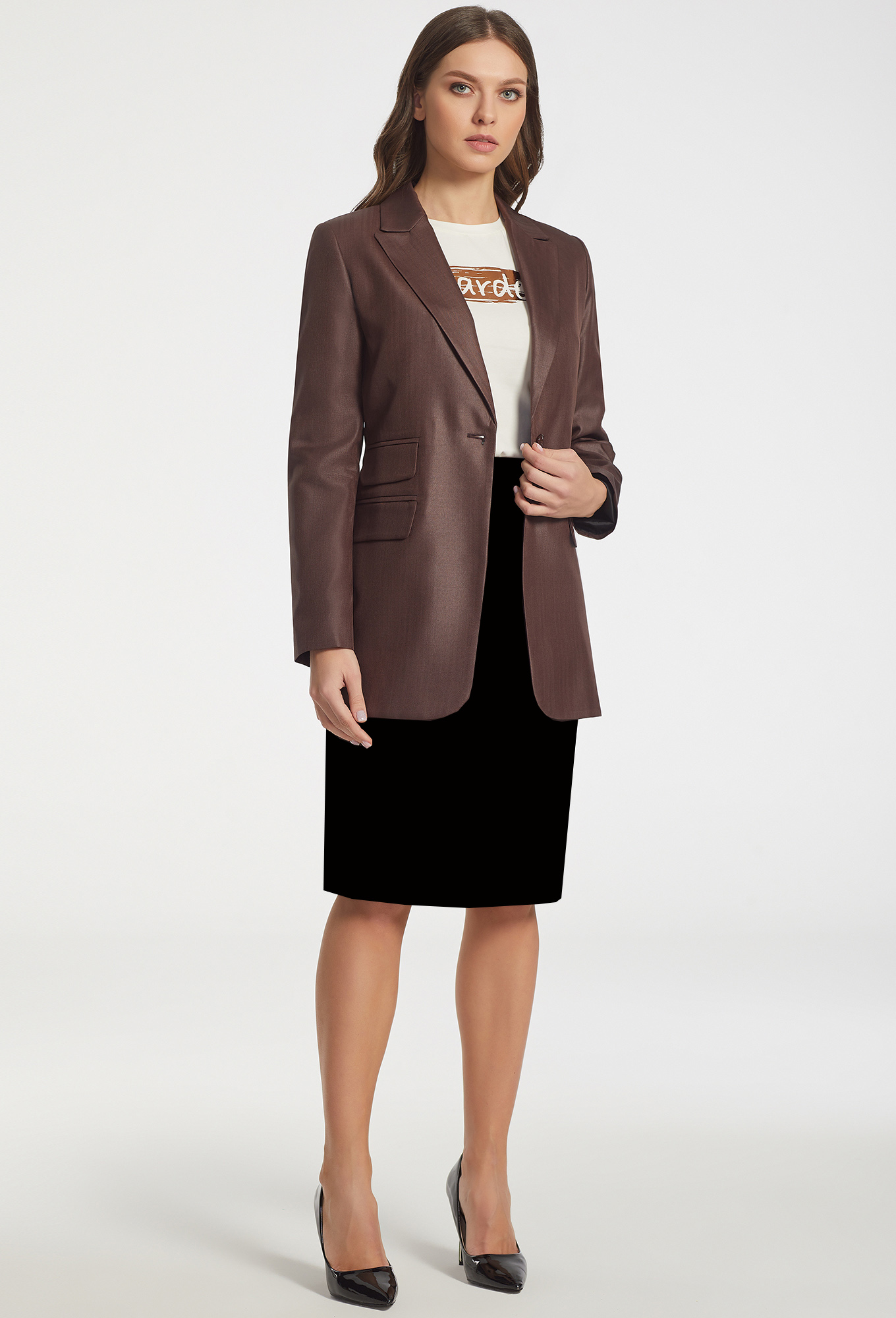 ст. цена2199руб.! Жакет Bazalini 4254 шоколад