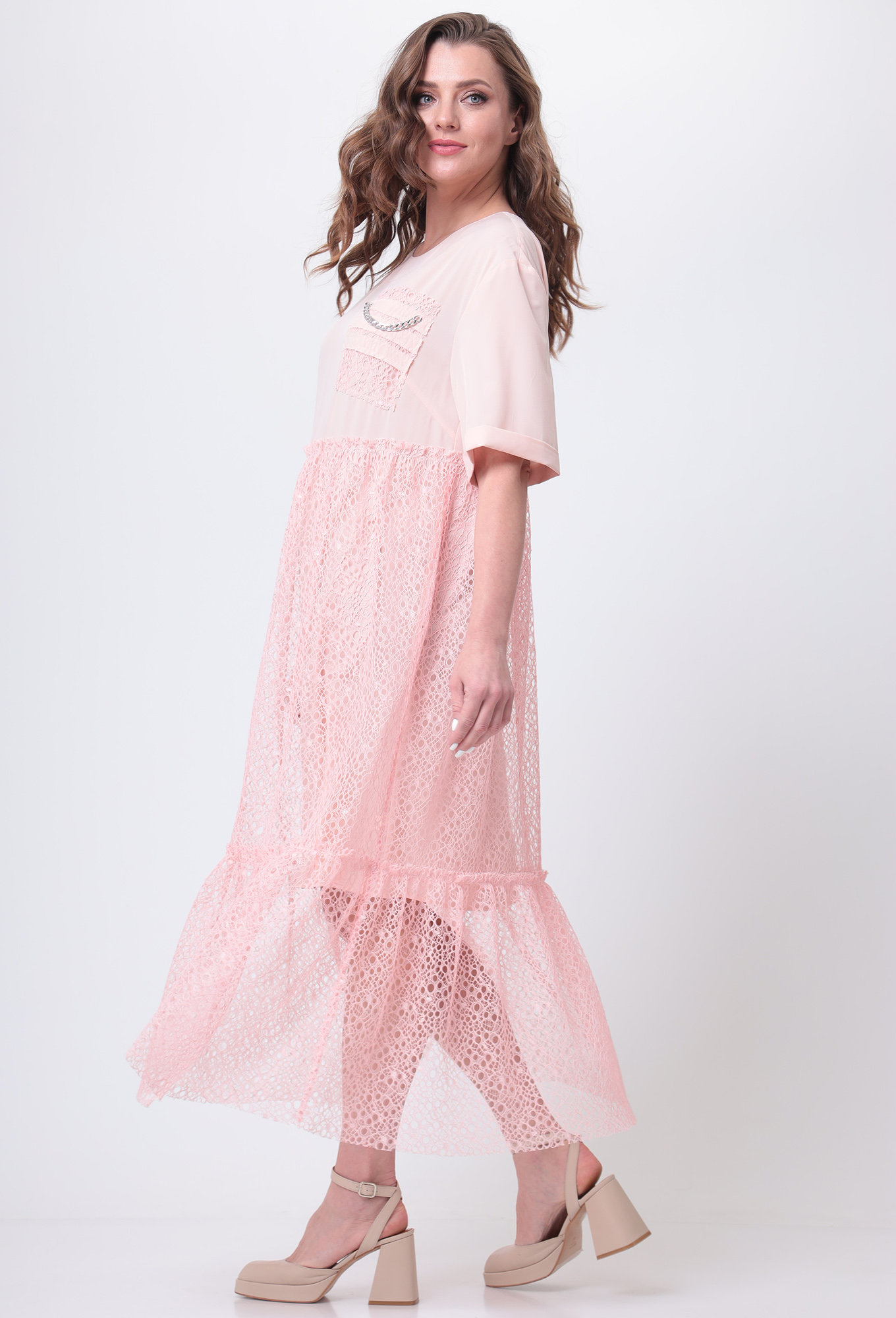 ст. цена2299руб.! Платье Anastasia Mak 1016 розовый