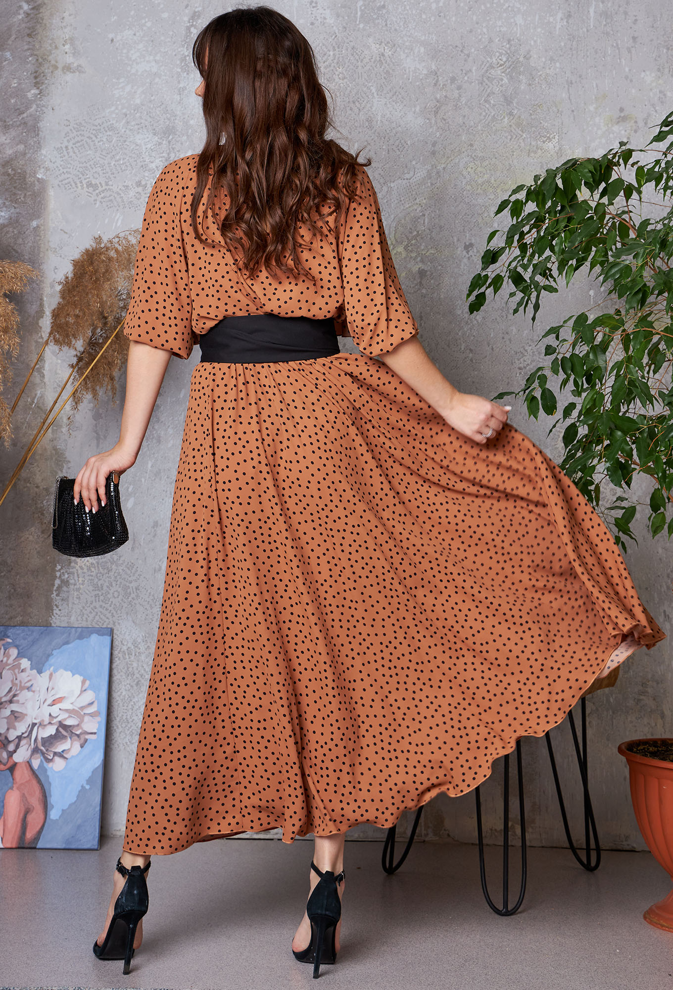 ст. цена2499руб.! Платье Anastasia 787 коричневый