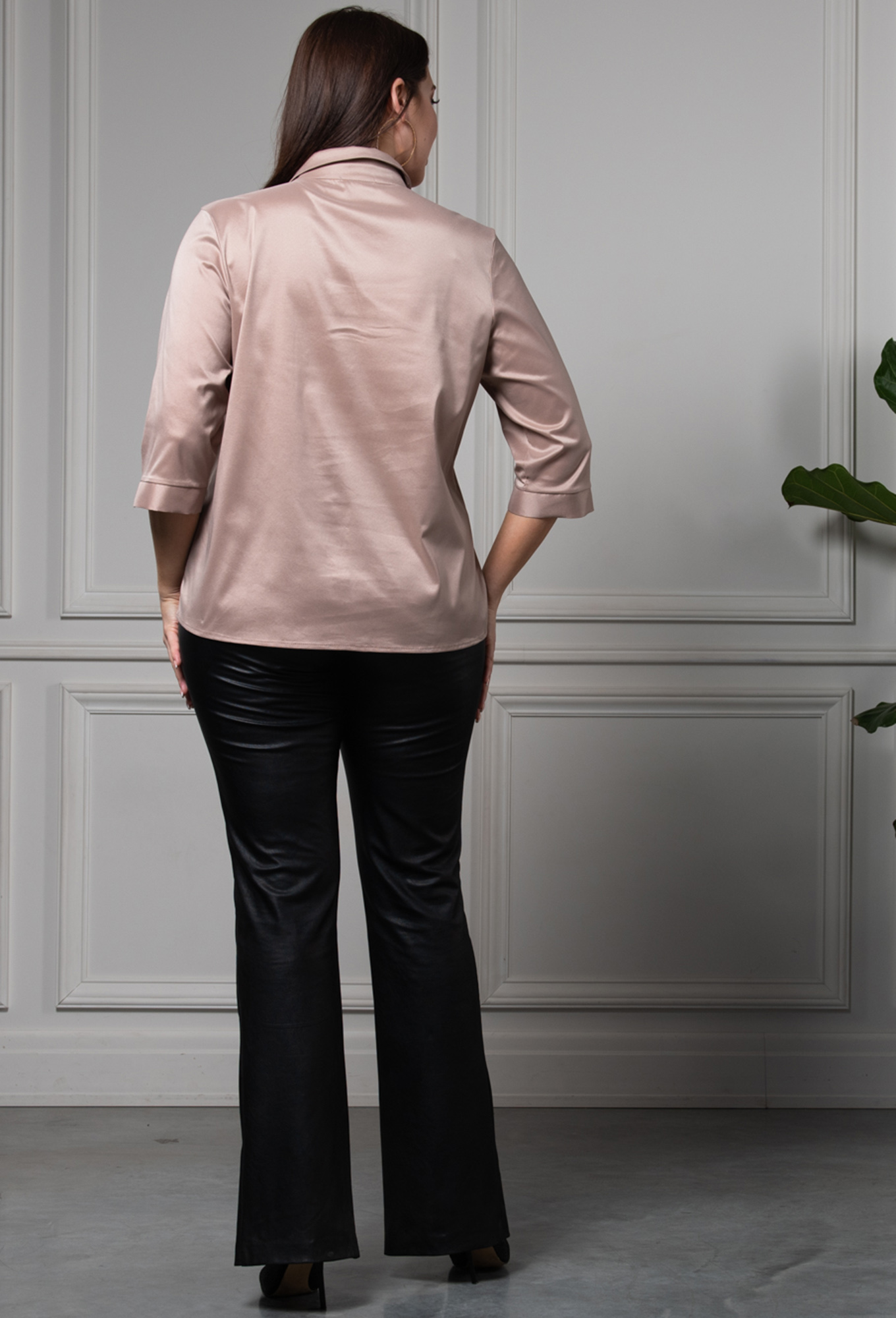 ст. цена1499руб.! Рубашка Amelia Lux 0101 бежевый