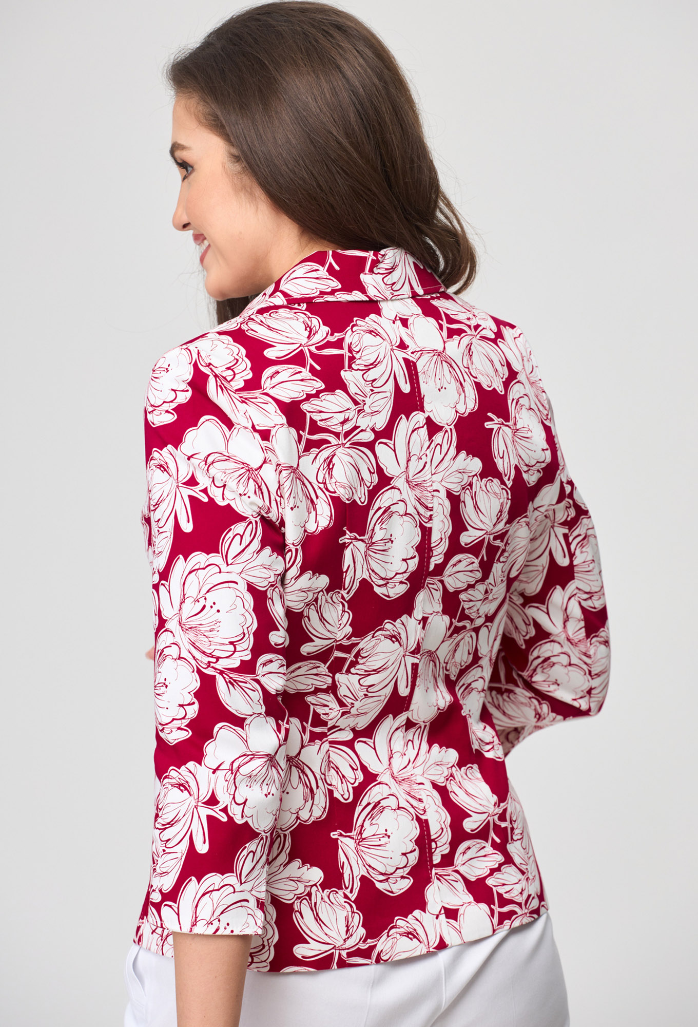 ст. цена1799руб.! Жакет БЕЛЭЛЬСТИЛЬ 203 бордо белые цветы